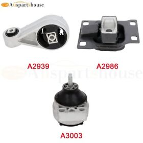 10011214 2x Engine Motor Mounts And 1x Trans Mount For Ford Focus 2001-2003 2.0l L4