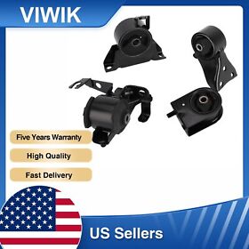 Sha811911 4pcs Motor And Trans Mount Set For 1999-2003 Mazda Protege 1.8l 2.0l Manual Black