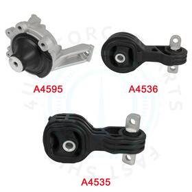 12660992 4umotor 3pcs Engine Motor Mount For 2007-11 Honda Cr-v L4 2.4l A4595 A4536 A4535 Rubber