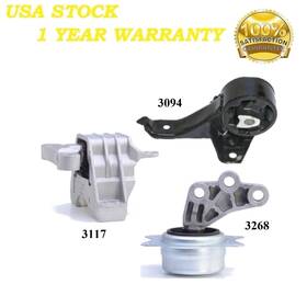 Mapco20250102290 8usauto 3pcs Motor And Trans Mount Fit 2006-2007 Chevrolet Malibu 2.2l