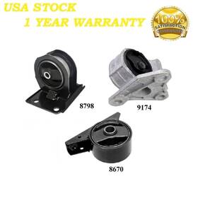 Mapco20250113125 8usauto 3pcs Motor And Trans Mount Fit 1995-1999 Chrysler Sebring 2.0l Lx Coupe - Auto