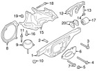 991-375-059-08 911 Porsche Genuine Motor Mount