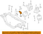 95534164910 Porsche Oem Cayenne Engine Motor Support