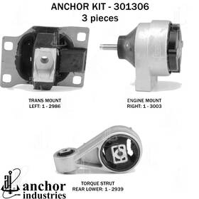 301306 Anchor For Ford Focus 2000-2003 Engine Mount Kit