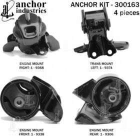 Anchor Motor Mounts 300163 Engine Mnt Kit