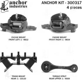 300317 Anchor Motor Mounts Engine Mnt Kit