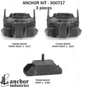 300717 Anchor Motor Mounts Engine Mount Kit 3 Piece 2 Front R/l