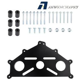 Enm042-bk Anwenchapey For Ls Lt Duramax Bbc Sbc Heavy Duty Engine Safety Bracket Adapter Board Black