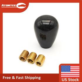 Mw23976 Atomtec Black Universal Manual Shifter Gear Shift Knob Carbon Fibre Fiber Type R