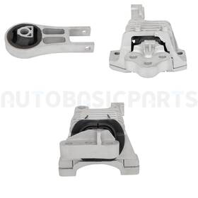 12545830 Autobasicparts For 2014-2019 Jeep Cherokee 3 Pcs Engine Motor And Transmission Mount