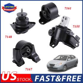 A7161 Autopartspro1 For 07-10 Hyundai Elantra 2.0l 4pcs Engine Motor And Automatic Transmission Mount
