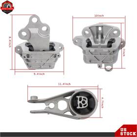 Ber510750 Berliii 3 Engine Mounts And Automatic Trans Mount For Chevrolet Equinox/gmc Terrain 1.5l