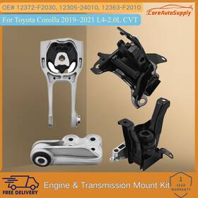 12372-f2030 Coreautosup 4pcs Engine Mounts And Automatic Trans. Mount Fit Toyota Corolla 21-19 L4-2.0l Cvt