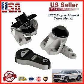Qmp-i08j0508 Cotit Parts 3pcs Engine Motor Mounts And Auto Trans Mount For 2011-2015 Ford Explorer 3.5l V6