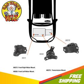 Cpw6586 Cpw A6570 A6572 Engine New Motor And Trans Mount Kit Fits 98-02 Honda 2.3l F23a1 F23a4 F23a5
