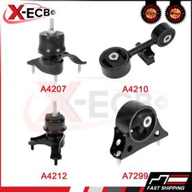 X104357ec Engine Motor Trans Mount 4pcs Set For 2001 2002 2003 Toyota Highlander 2.4l Fwd