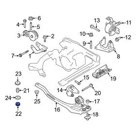 Yl8z6a061bb Ford Oe For Escape 01-12 Upper Engine Mount Crossmember Insulator