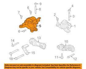 Aa5z6038b Ford Oem 10-19 Flex Engine Trans Mounting-upr Mount
