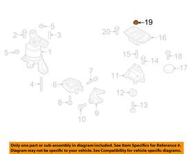 W520205s440 Ford Oem Engine Motor Transmission-transmission Mount Bracket Nut
