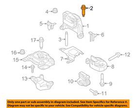 W708728s442 Ford Oem 13-23 Focus Engine Trans Mounting-front Mount Screw