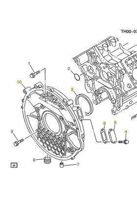 12622694 General Motors 03 04 04.5 05 06 07 08 09 Automatic C4500 C5500 6.6 Engine Flywheel Housing