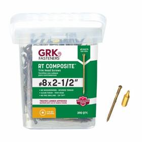 390-ct Grk Fasteners 628611150794 Rt Composite #8 X 2-1/2 Inch Screws 390-ct. - 115079