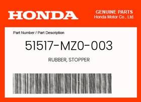 51517-mz0-003 Honda Genuine Rubber Stopper -