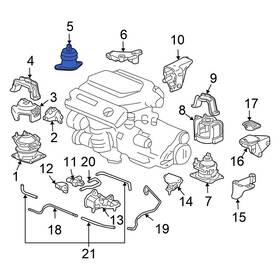 50810sdba21 Honda Oe For Accord 2006-2007 Rear Engine Mount