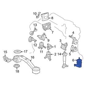 1237120130 Lexus Oe For Rx400h 2006-2008 Rear Engine Mount Isolator