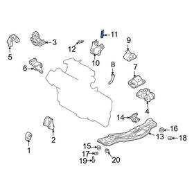 Ga2a390a0a Mazda Oe For 626 1998-2002 Engine Mount Brace