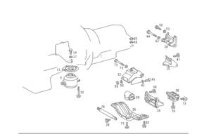 140-240-02-17 Mercedes-benz Genuine Engine Mount
