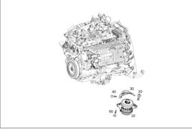 167-240-66-00 Mercedes-benz Genuine Engine Mount
