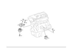 202-240-44-17 Mercedes-benz Genuine Engine Mount
