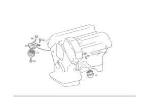 210-240-21-17 Mercedes-benz Genuine Engine Mount
