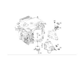 213-240-79-00-64 Mercedes-benz Genuine Engine Mount