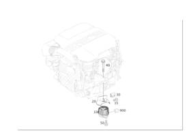 218-240-00-00-64 Mercedes-benz Genuine Engine Mount
