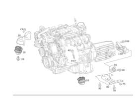 221-240-48-17 Mercedes-benz Genuine Engine Mount