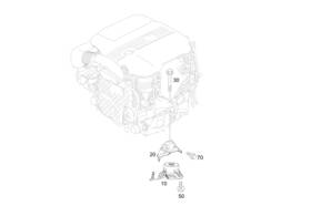253-240-41-00 Mercedes-benz Genuine Engine Mount