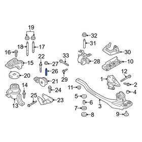 N621942s441 Mercury Oe For Mariner 2005-2011 Engine Mount Stud