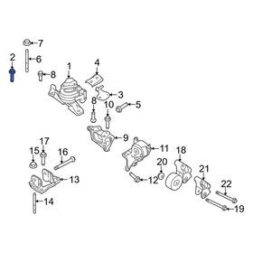 W712507s439 Mercury Oe For Sable 2008-2009 Engine Mount Bolt