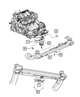 04880407ad Mopar Genuine Engine Mount Isolator 4880407ad