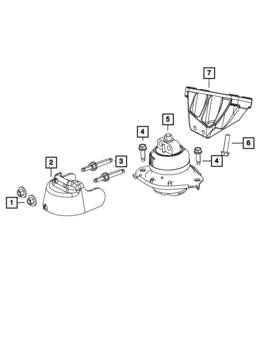 05038765ab Mopar Genuine Engine Mount 5038765ab