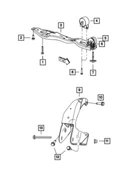 05110502ad Mopar Genuine Engine Mount Support 5110502ad