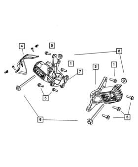 52060191ad Mopar Genuine Engine Mount Isolator