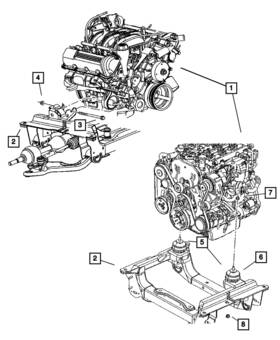 52129011ad Mopar Genuine Engine Mount Insulator