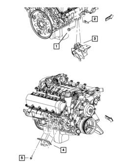 52855588ad Mopar Genuine Engine Mount Insulator Right