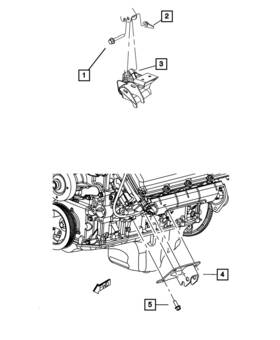 52855843ad Mopar Genuine Engine Mount Insulator Left