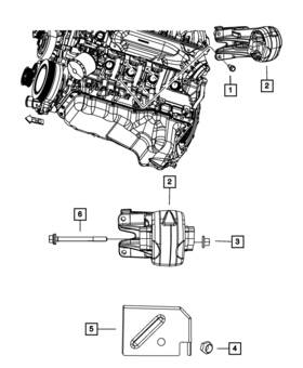 68043231ab Mopar Genuine Engine Mount Insulator Left Side
