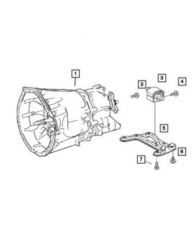 68071142aa Mopar Genuine Transmission Support
