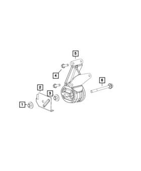 68089042ag Mopar Genuine Engine Mount Insulator Right Side